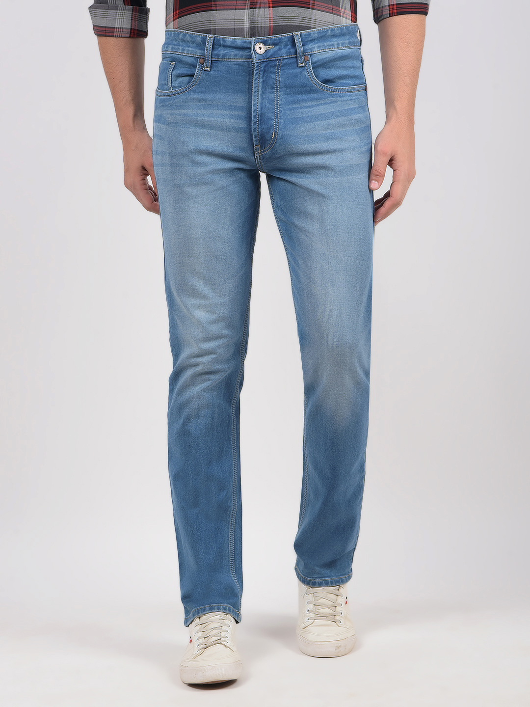 Numero Uno Men Solid Blue Jeans